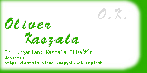 oliver kaszala business card